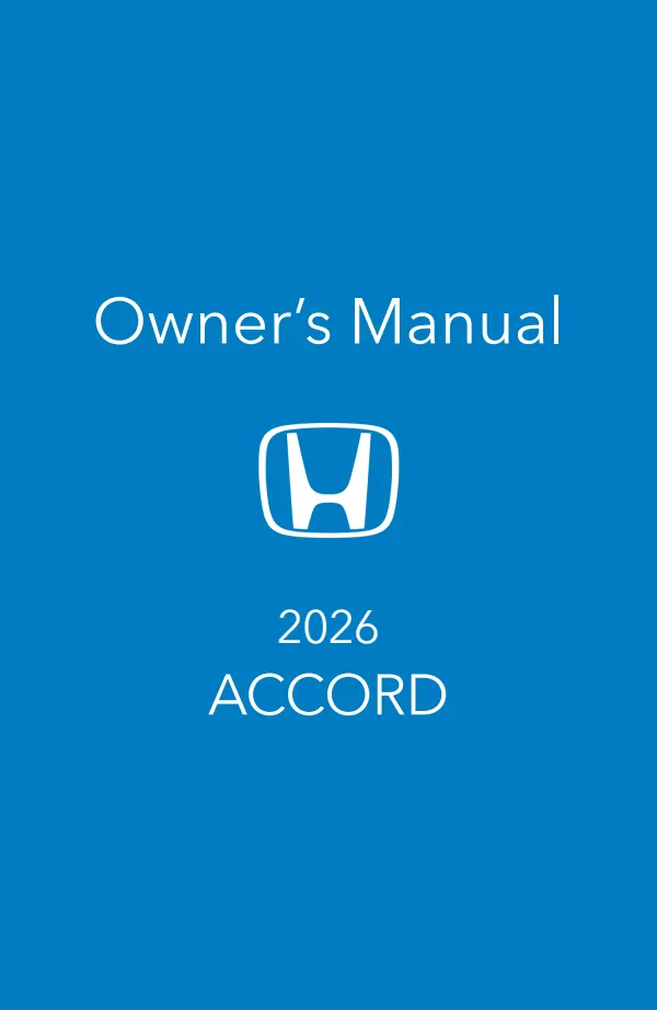 Cover of the 2026 Honda Accord owner manual