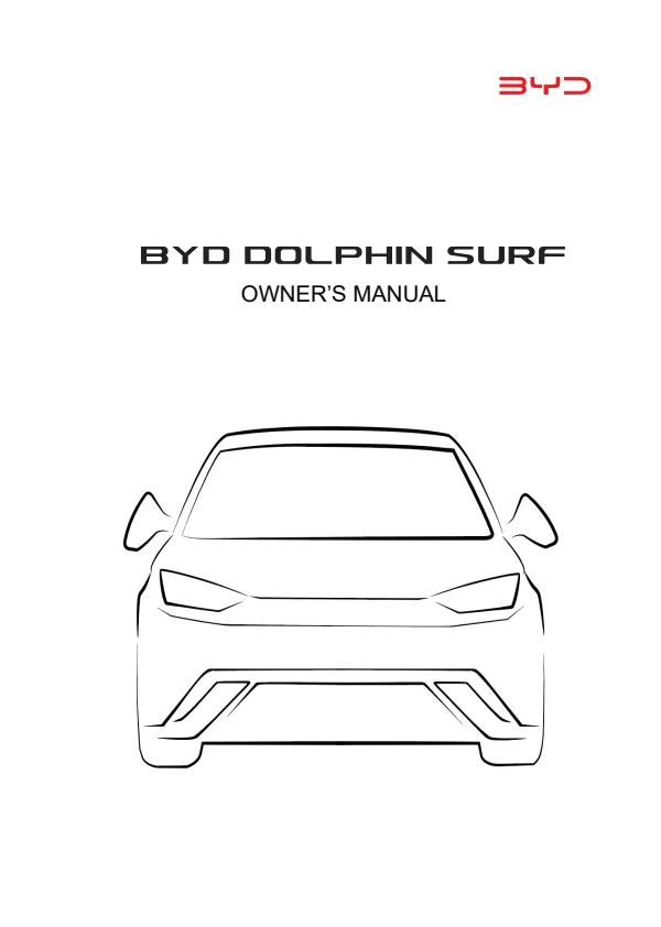 Cover of the 2025 BYD Dolphin Surf owner manual