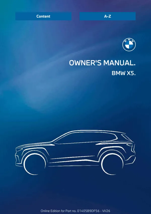 Cover of the 2027 BMW X5 owner manual