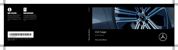 Cover of the 2024 Mercedes-Benz CLE owner's manual
