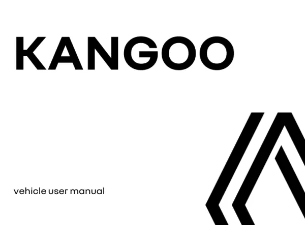 Cover of the 2025 Renault Kangoo Van owner manual