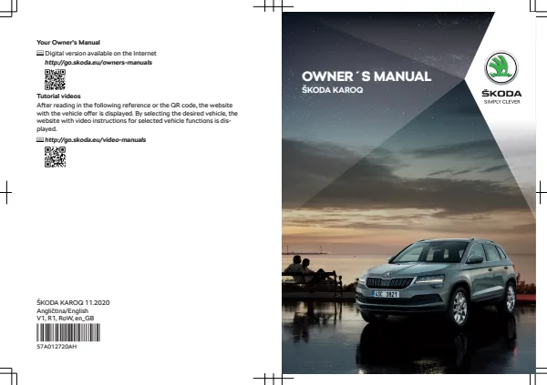Cover of a Skoda owner manual