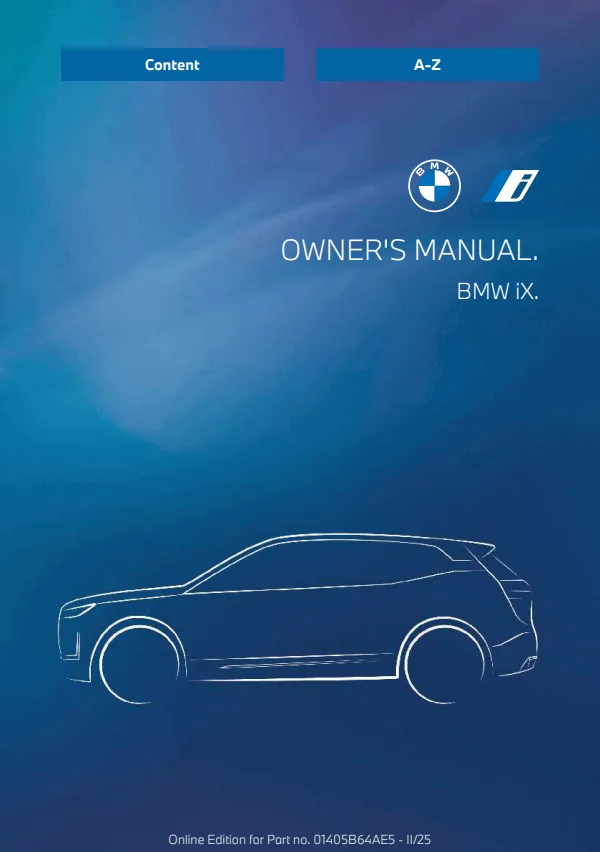 Cover of the 2026 BMW iX owner manual