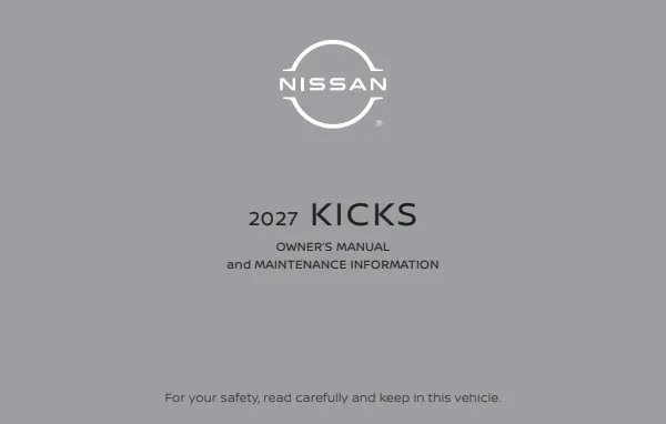 Cover of the 2027 Nissan Kicks owner's manual