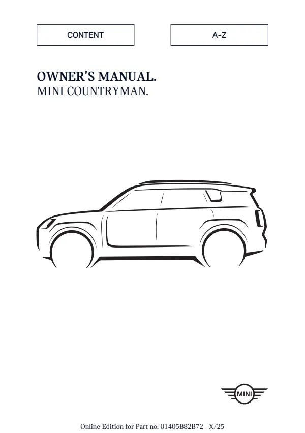 Cover of a MINI owner manual