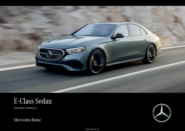 Cover of the 2025 Mercedes-Benz E-Class owner's manual