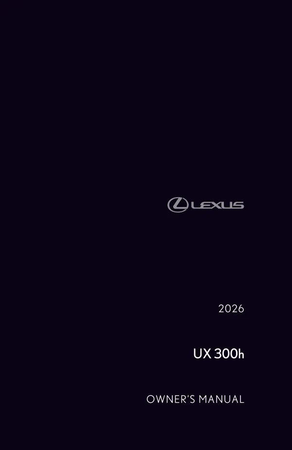 Cover of the 2026 Lexus UX owner manual