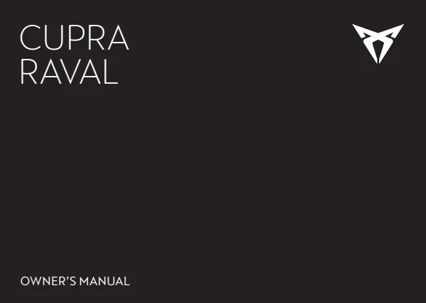 Cover of a Cupra owner manual