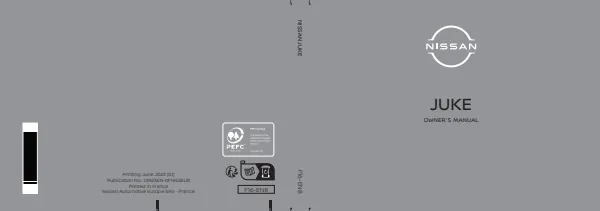 Cover of the 2024 Nissan Juke owner's manual