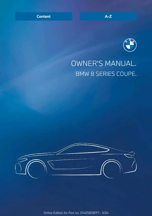 Cover of the 2025 BMW 8 Series owner manual