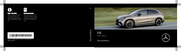 Cover of the 2024 Mercedes-Benz EQE SUV owner manual