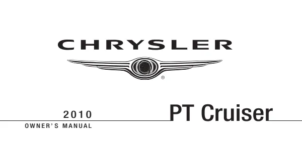 Cover of the 2010 Chrysler PT Cruiser owner manual