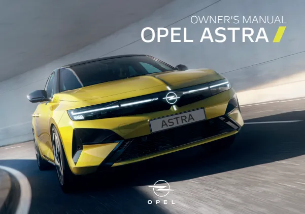Cover of a Opel owner manual