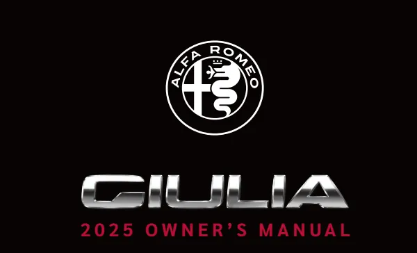 Cover of the 2025 Alfa Romeo Giulia owner's manual