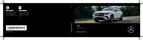 Cover of the 2024 Mercedes-Benz GLC owner's manual
