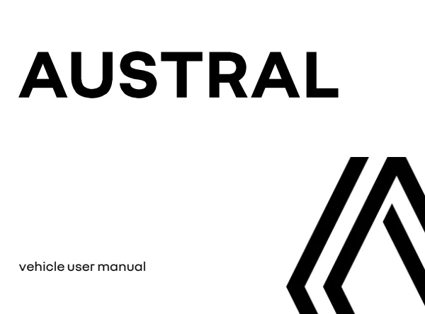 Cover of the 2026 Renault Austral owner manual