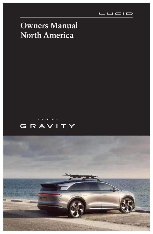 Cover of the 2026 Lucid Gravity owner's manual