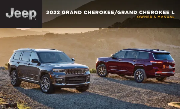 Cover of the 2022 Jeep Grand Cherokee L owner manual