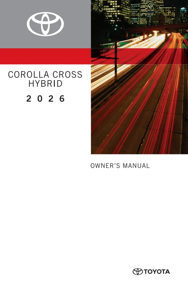 Cover of the 2026 Toyota Corolla Cross owner's manual