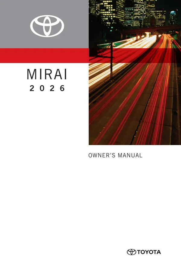 Cover of the 2026 Toyota Mirai owner's manual