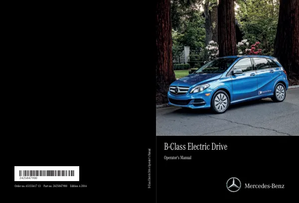 Cover of the 2016 Mercedes-Benz B-Class owner manual