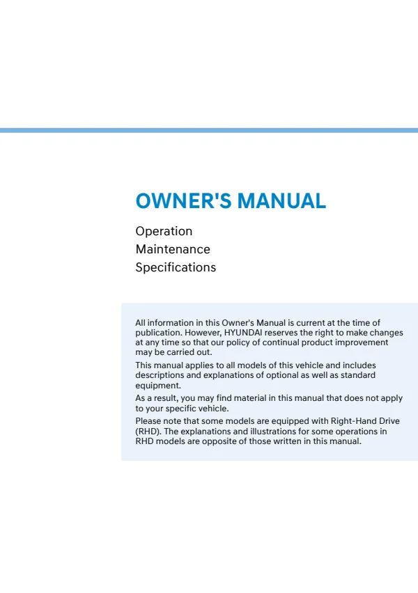 Cover of the 2026 Hyundai Ioniq 6 owner manual