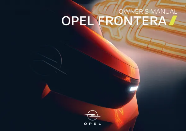 Cover of a Opel owner manual
