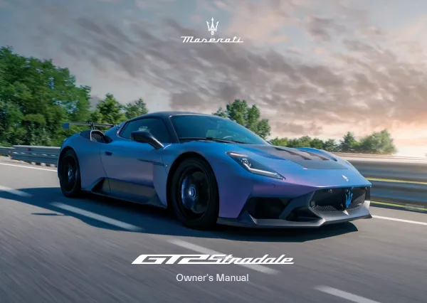 Cover of a Maserati owner manual