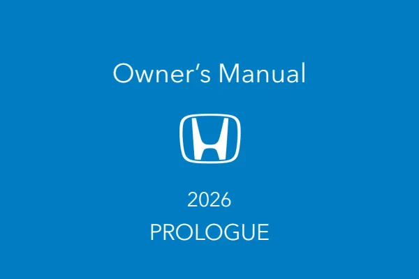 Cover of the 2026 Honda Prologue owner manual