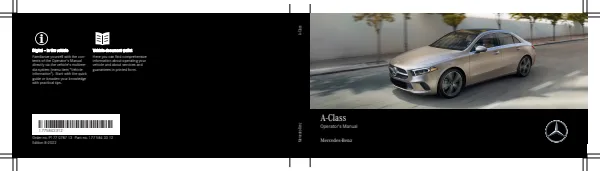Cover of the 2022 Mercedes-Benz A-Class owner manual