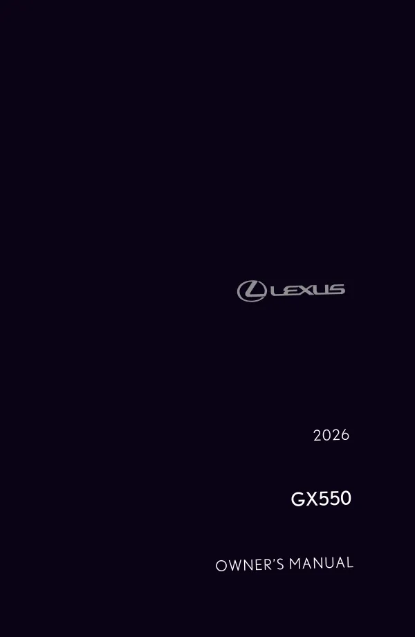 Cover of a Lexus owner manual