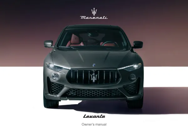Cover of the 2024 Maserati Levante owner manual