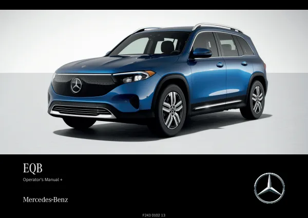 Cover of the 2025 Mercedes-Benz EQB owner's manual