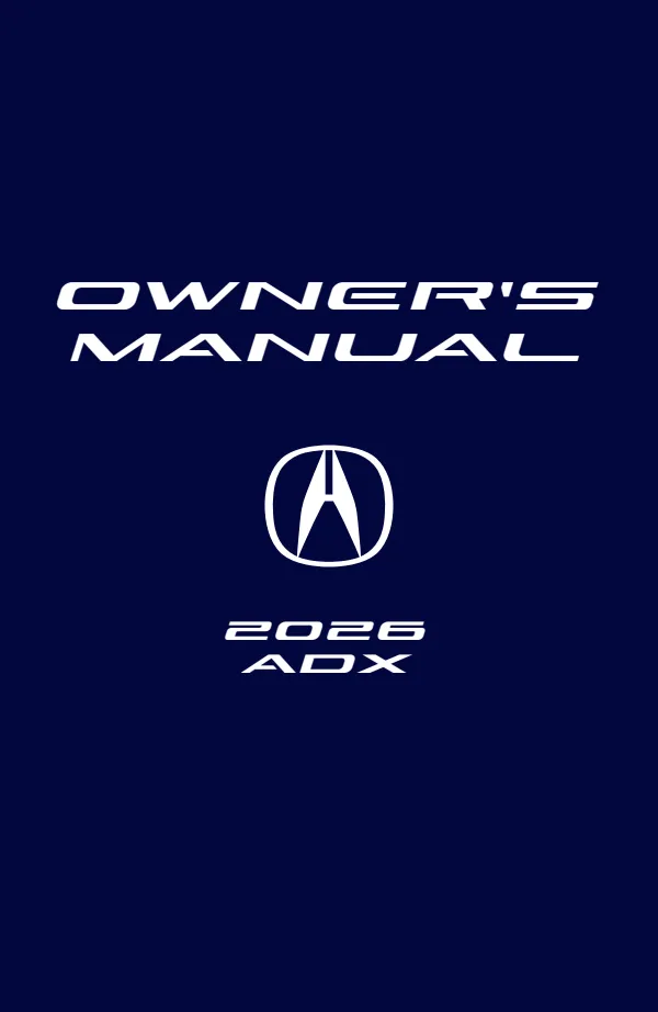 Cover of a Acura owner manual