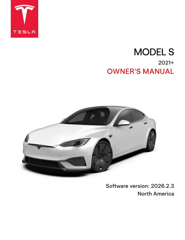 Cover of a Tesla owner manual