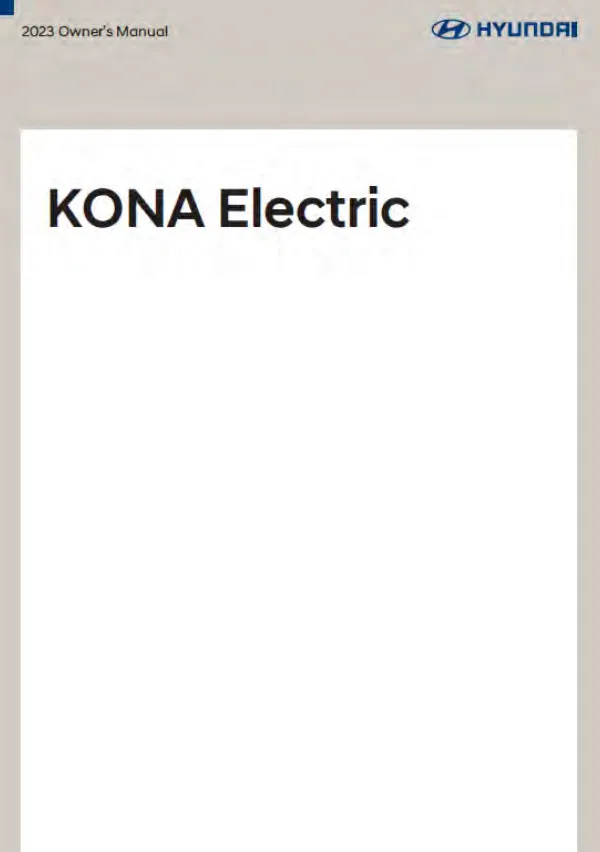 Cover of the 2023 Hyundai Kona EV owner manual