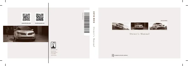 Cover of the 2015 Lincoln MKS owner manual