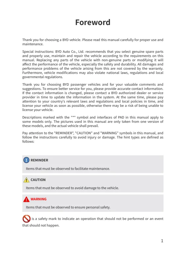 Cover of the 2026 BYD Sealion 6 owner manual