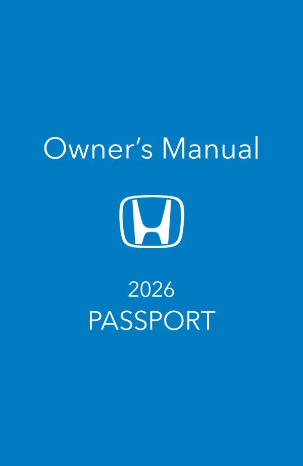 Cover of the 2026 Honda Passport owner manual