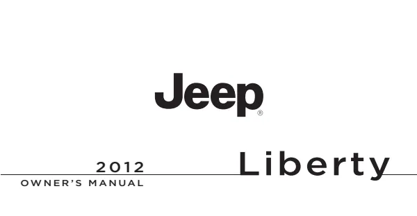Cover of the 2012 Jeep Liberty owner manual