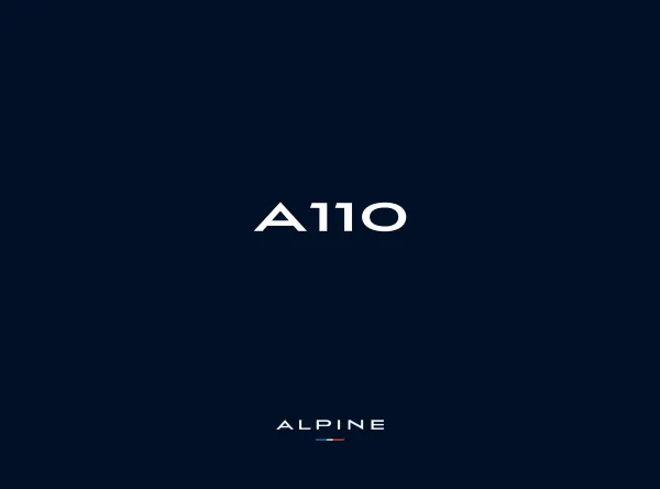 Cover of the 2025 Alpine A110 owner manual