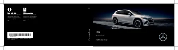 Cover of the 2024 Mercedes-Benz EQS SUV owner manual