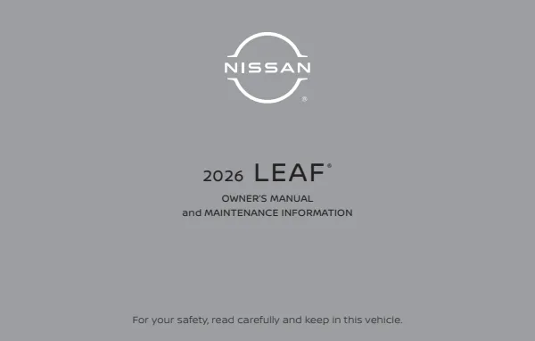 Cover of the 2026 Nissan Leaf owner's manual