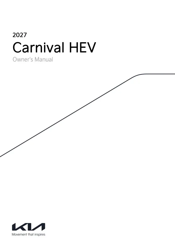 Cover of the 2027 Kia Carnival Hybrid owner's manual