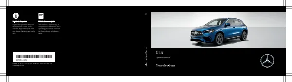 Cover of the 2025 Mercedes-Benz GLA owner's manual