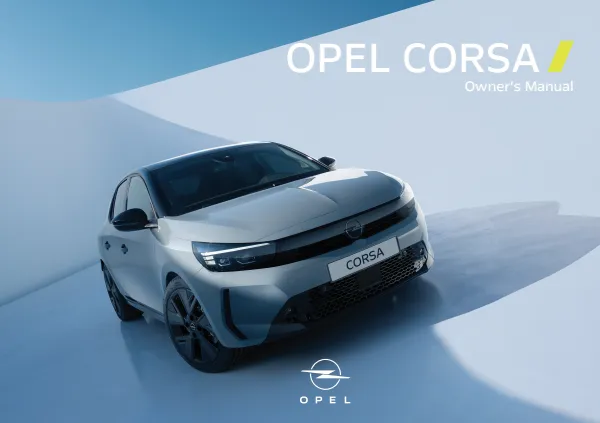 Cover of the 2025 Opel Corsa owner manual