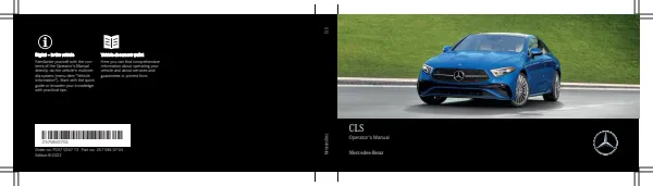 Cover of the 2022 Mercedes-Benz CLS owner manual