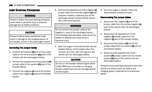 Fuse information on page 268 of the 2021 Dodge Charger manual