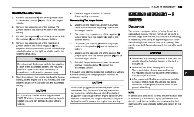 Fuse information on page 211 of the 2026 Dodge Durango manual