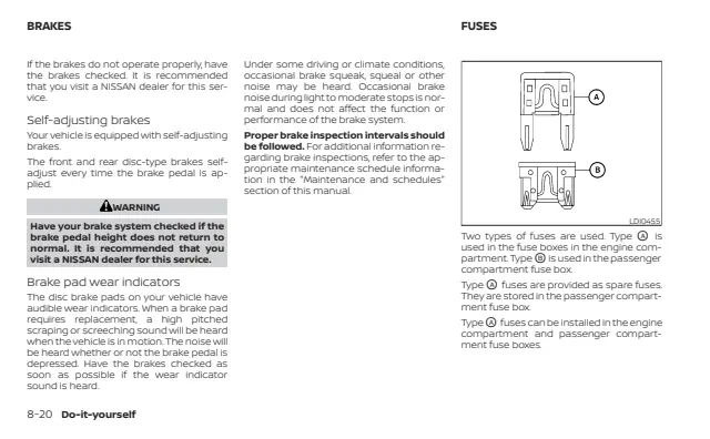 Fuse information on page 396 of the 2020 Nissan Frontier manual